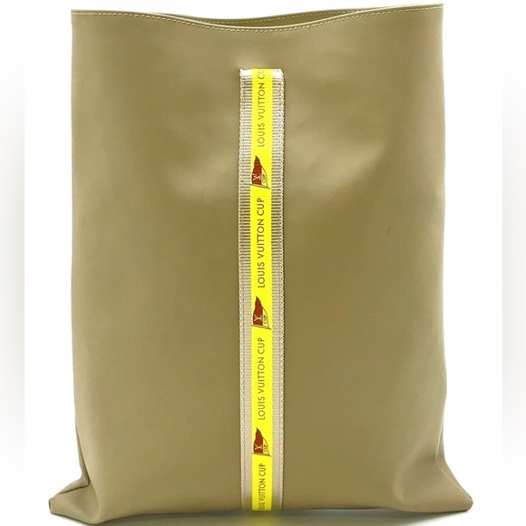 Auth Louis Vuitton LV Cup 2003 Limited Gray Yellow Hand Bag - Picture 2 of 16